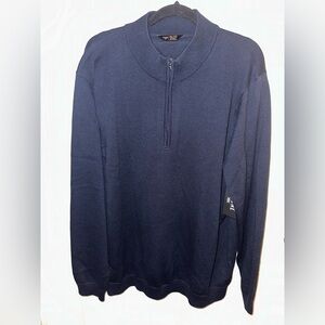 RHONE Men's Commuter Navy 1/4 Zip Sweater NWT fall winter holiday Christmas